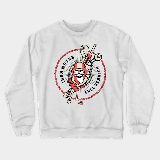 Iron Motor Crewneck Sweatshirt by Dojaja